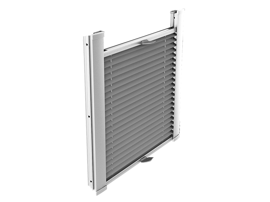 Pleated blind UNO with additional skylight guide rails